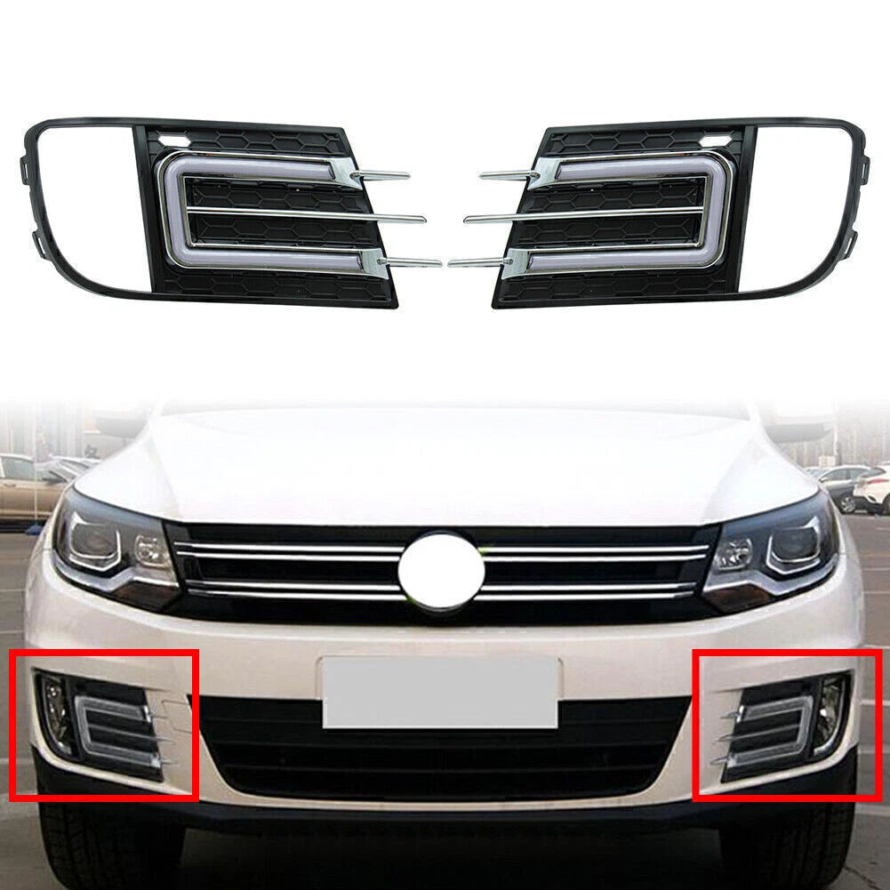 LED Front Grill Daytime Running Lights DRL for VW Tiguan (2013–2016)