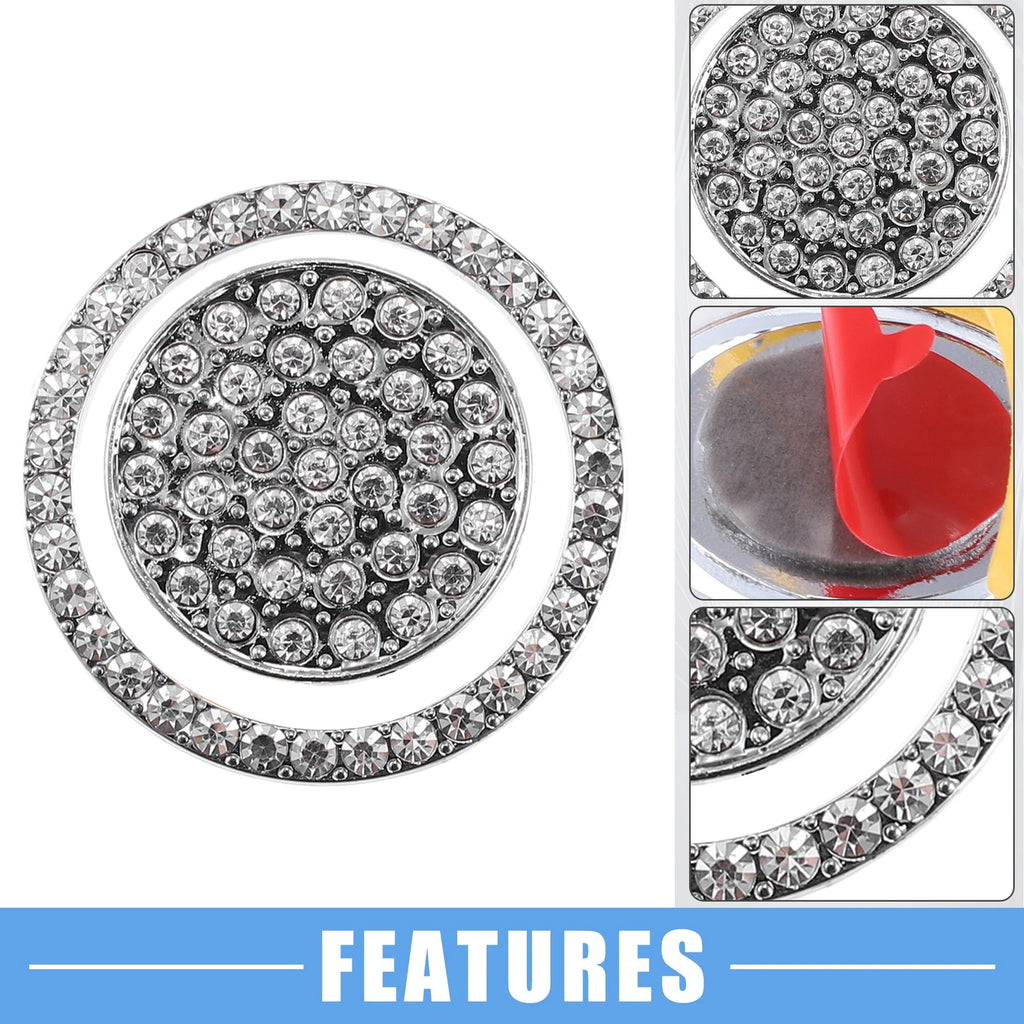 Ignition Button Decal for Range Rover (Aluminum Alloy, Silver Tone)