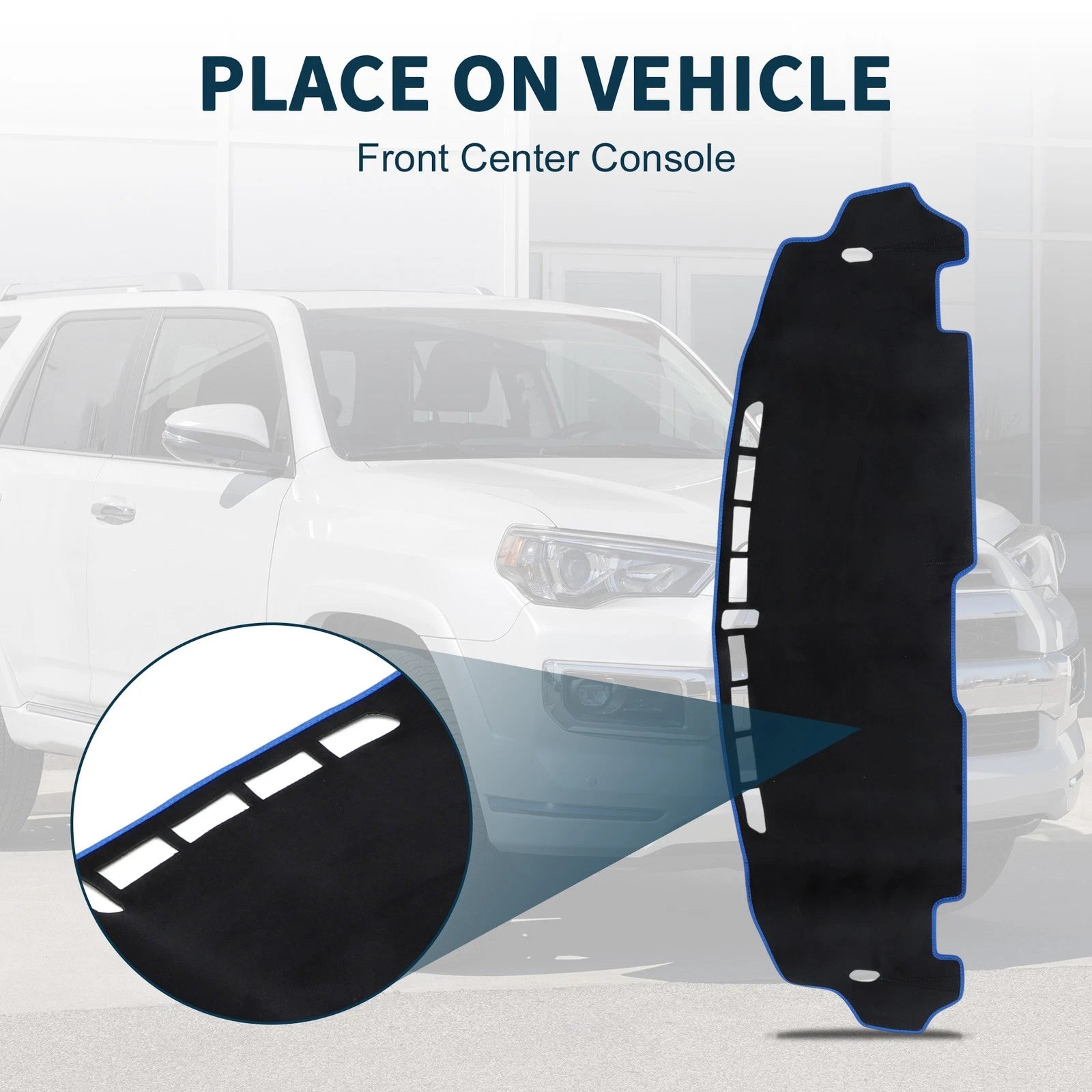 Dashboard Dash Cover Mat for Honda N-BOX/N-BOX Custom JF5 JF6 Black Blue (1 Set)