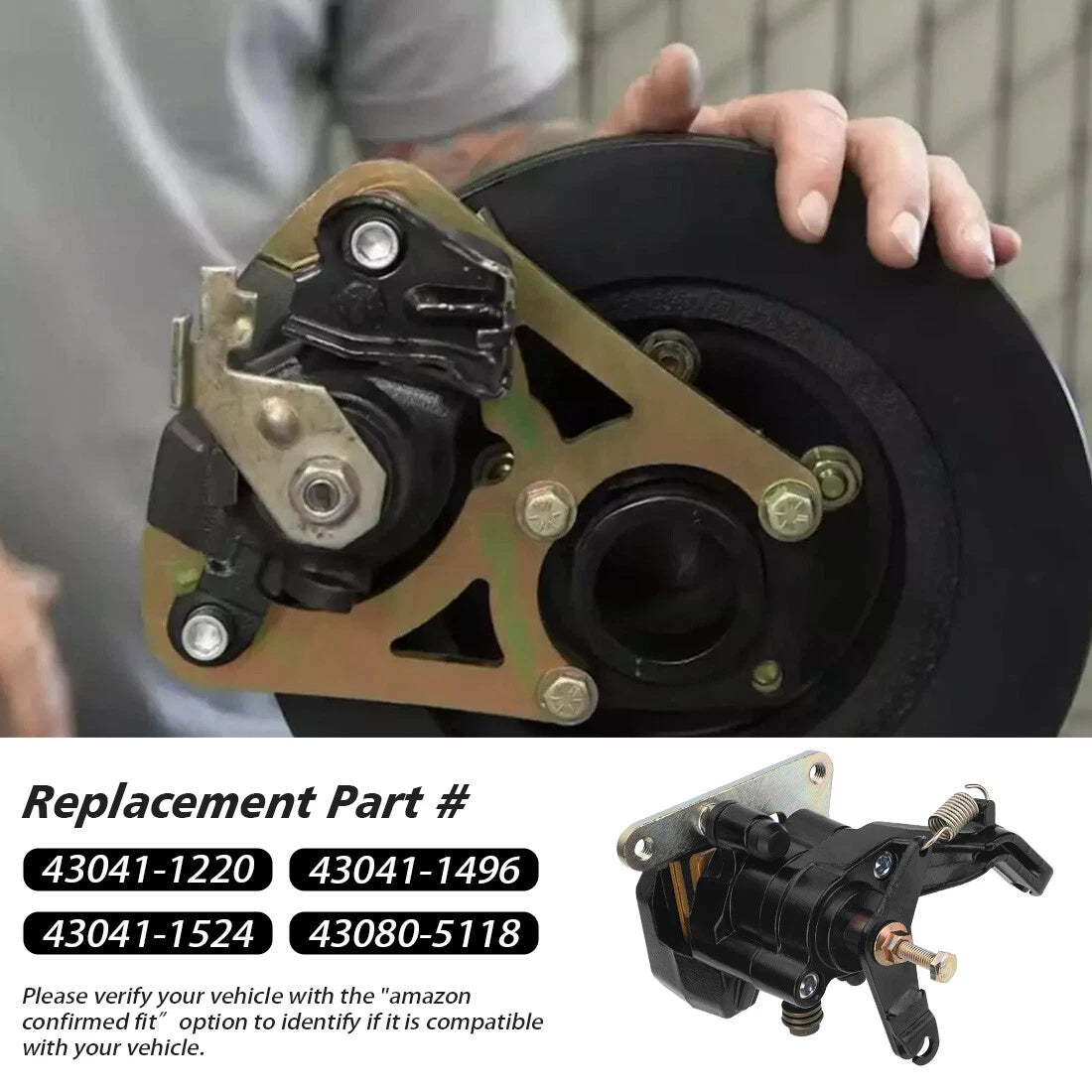 Rear Brake Caliper & Pads for Kawasaki Lakota 300 (1995–2003) KEF300A KEF300B