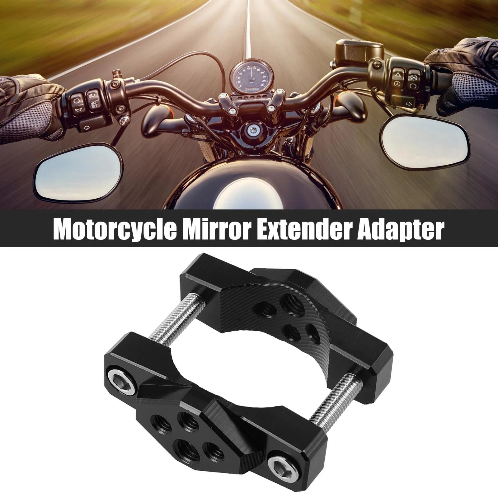 Light Lamp Holder Handlebar Mount Bracket Clamp 17 to 42mm for Bike (Black)