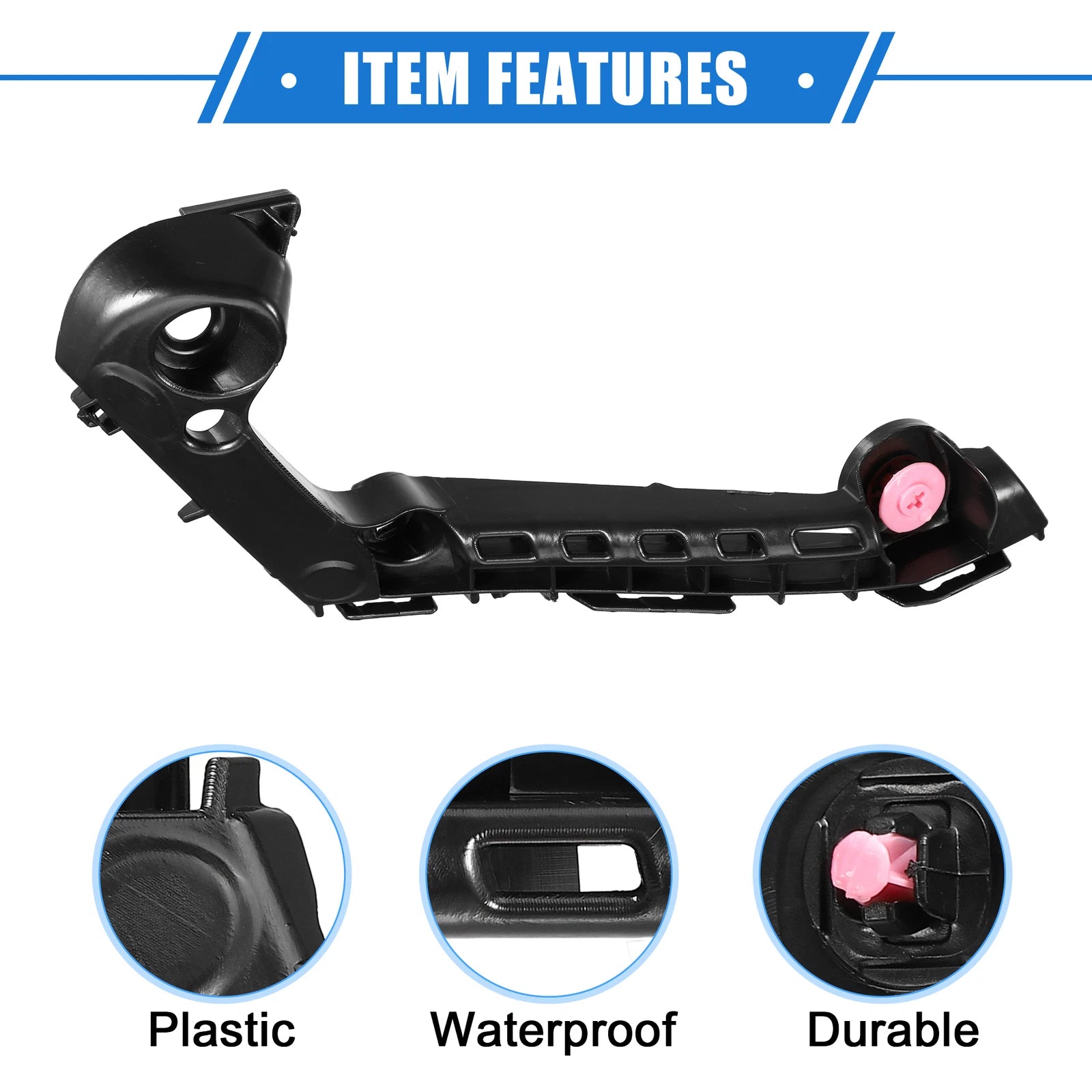 1 Pair Bumper Mounting Support Bracket for Toyota Corolla (2019–2021) Black