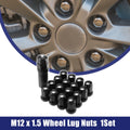 Wheel Lug Nuts Set M12x1.5 Replacement for Honda Chevy Nissan (Black)