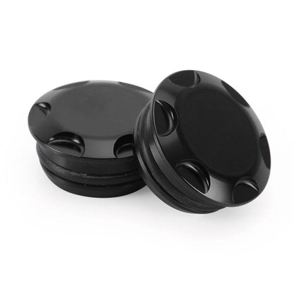 Aluminum Black Frame Hole Caps Plugs for Kawasaki Ninja 250 400 (2018–2022)
