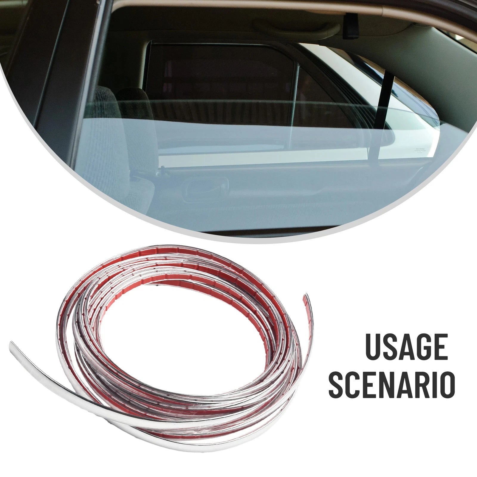 Chrome Trim Molding Strip for Car Door Side Protector (1Pcs)