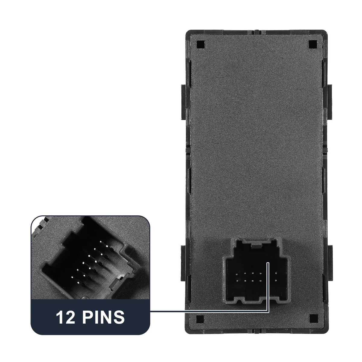 Front Left Door Window Switch for Chevrolet (23427098) Plastic Metal Black