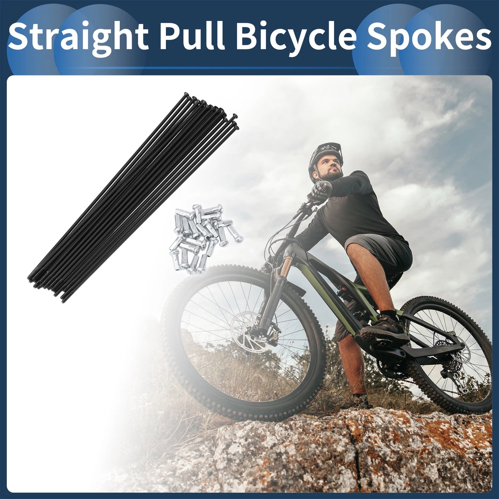 Bicycle Spokes Straight Pull 160mm Replacement for 20 Set 14G Wheel