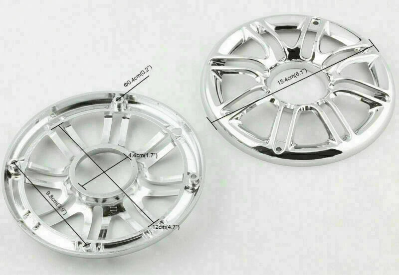 2X Speaker Cover Grill 6" 3D Round for Harley Touring Glide (T9)