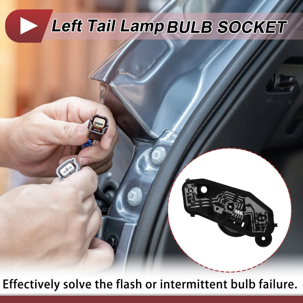 1 Pc Left Tail Light Socket for Citroen C5 (2010–2013) Lamp Bulb Connector