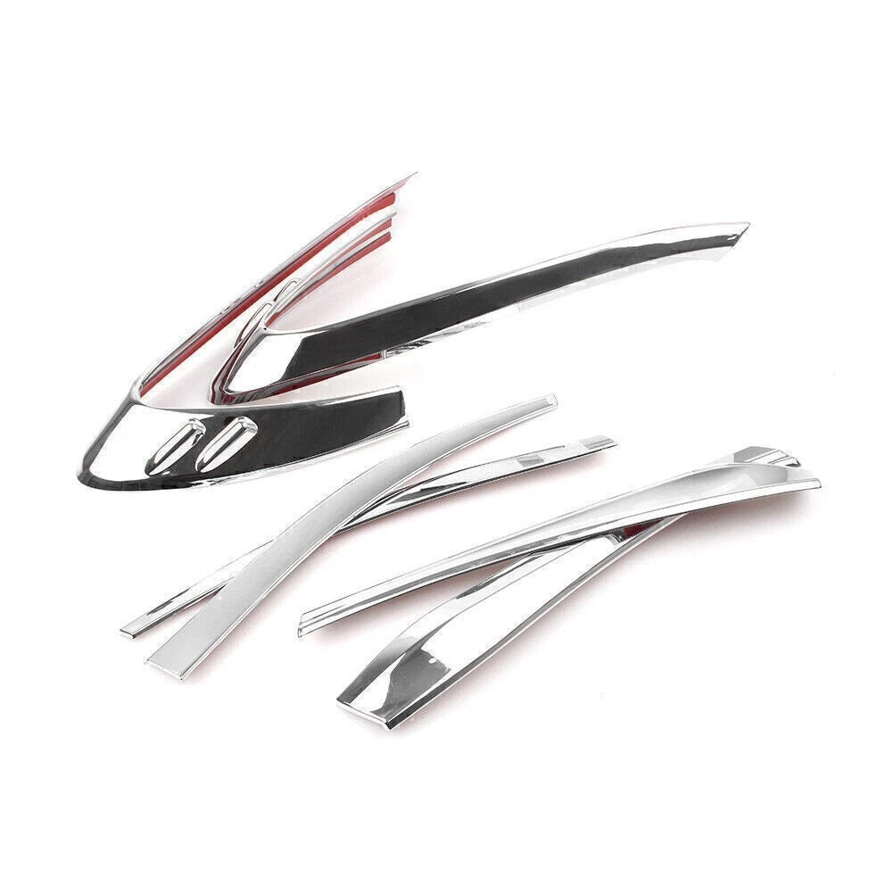 Set of 2 Rear Tail Light Lamp Covers for Toyota C-HR (2018) Chrome ABS