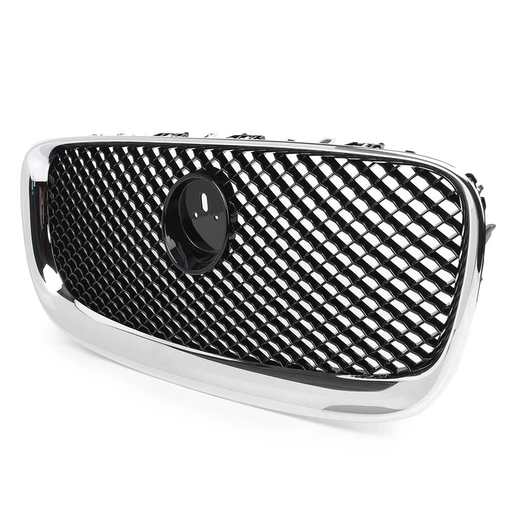 Front Upper Bumper Radiator Grille Grill Chrome for Jaguar XF (2012–2015)