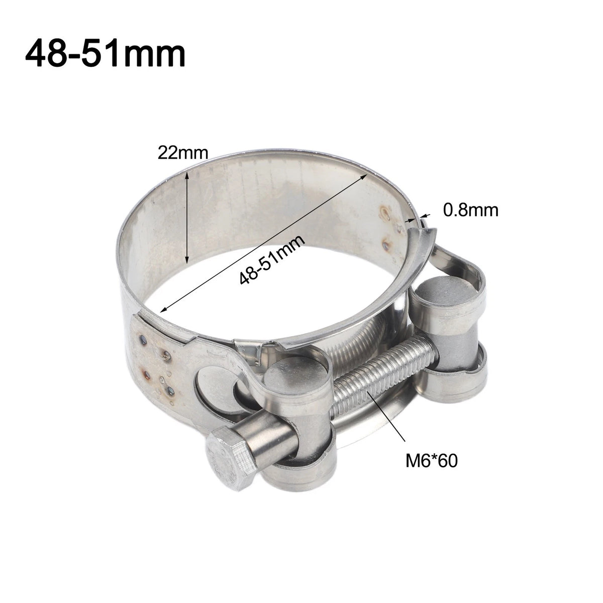 Thickened Stainless Steel Hose Clamp for Secure Fuel and Water Pipe Sealing