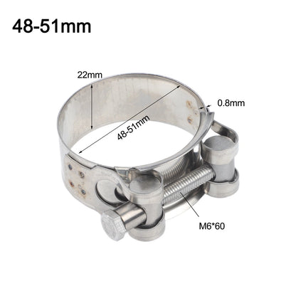 Thickened Stainless Steel Hose Clamp for Secure Fuel and Water Pipe Sealing