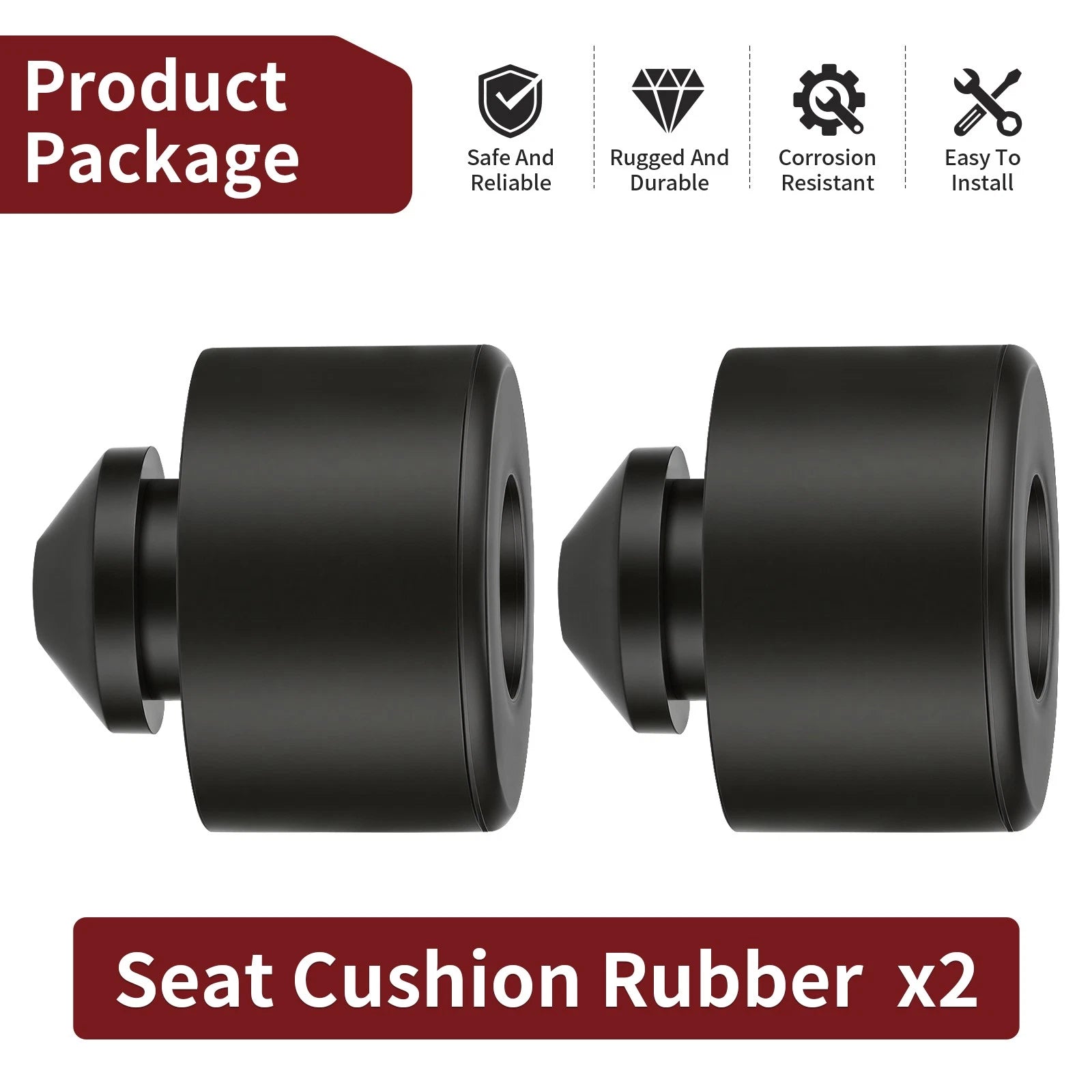2X Seat Cushion Rubber for Honda Interceptor 800 VFR1200F/FD/X/XD (2010–2016) 77206-GF0-000