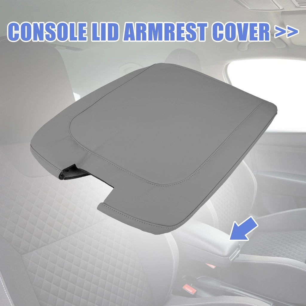 Center Console Lid Armrest Cover Micro Leather for Dodge Ram (2013–2018)