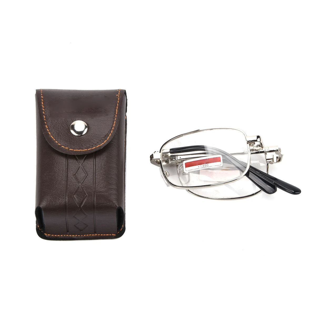 2X Ultralight Foldable Reading Glasses for Men with Case