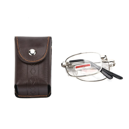 2X Ultralight Foldable Reading Glasses for Men with Case