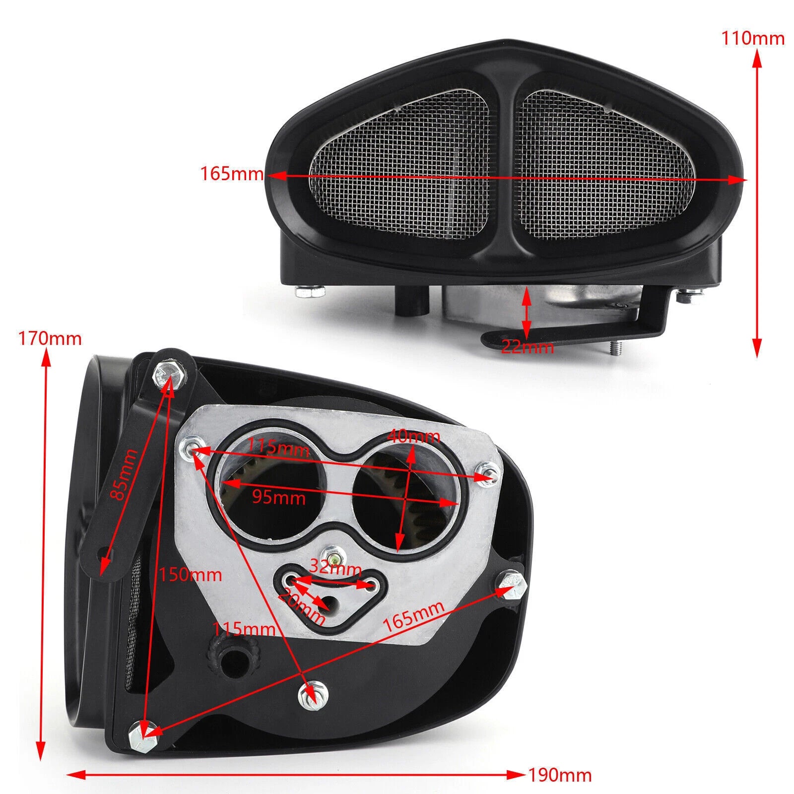 Air Intake Cleaner System for Yamaha XVS950C Bolt / R-Spec (2014–2019) 06-0267B