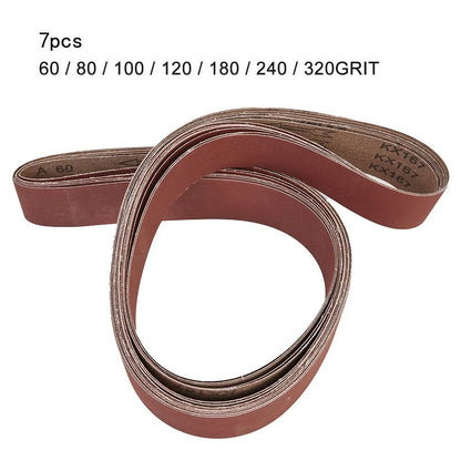 Set of 7 Sanding Belts for 2" x 82" Sander