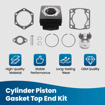 Cylinder & Piston Rebuild Kit for EZGO 2 Cycle 244cc (1976–1988) | EC25-DS, 23415G1