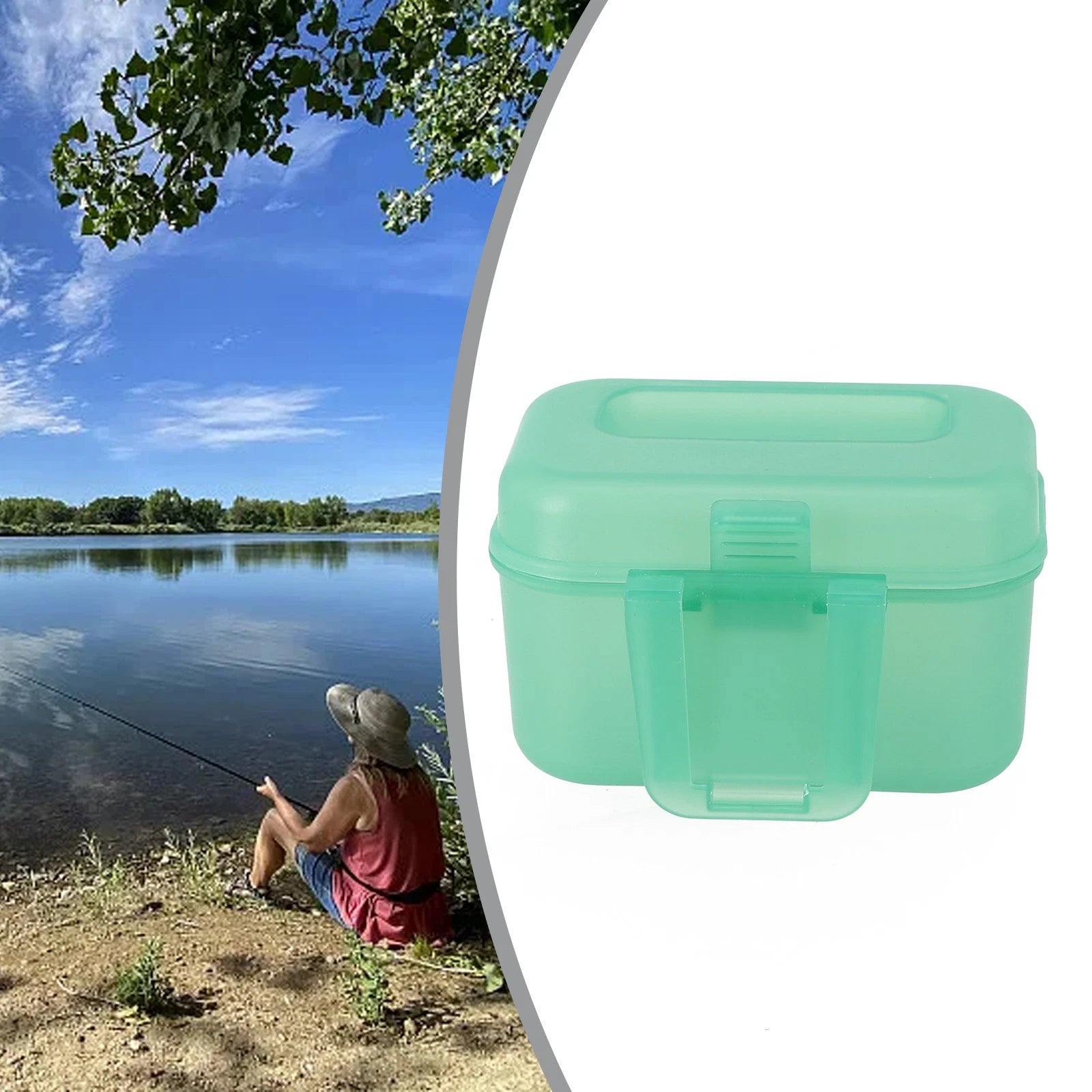 Worm Container Fishing Bait Box for