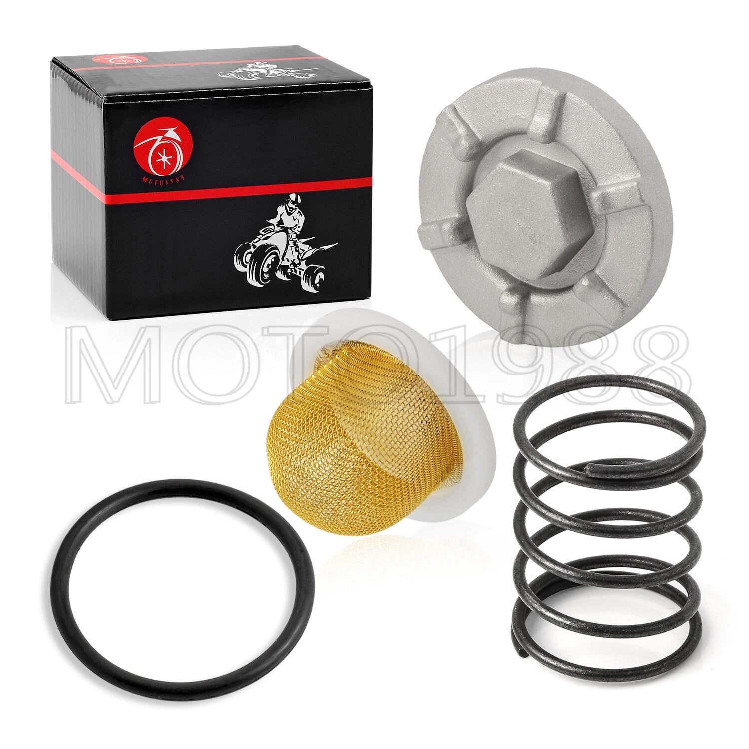Oil Drain Plug & Oil Strainer & Spring O-Ring for Yamaha Big Bear 350 400 (1987–2012)