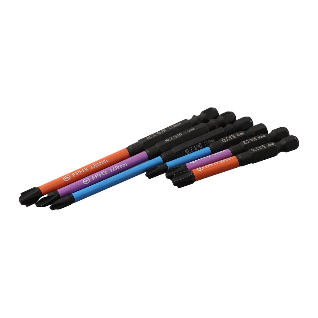 6x Screwdriver Bits PH1/PH2 for Electrician Tools