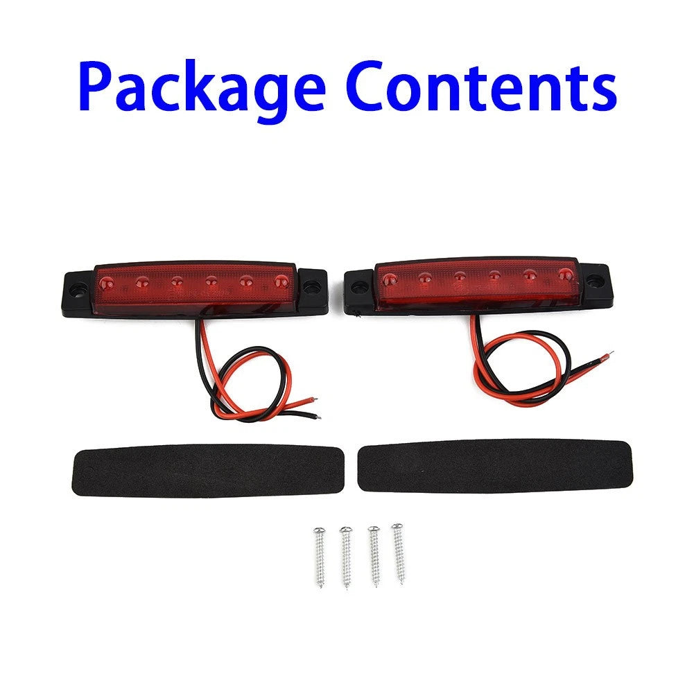 6 LED Tail Brake Light Lamp Kit for Trailer (8.3")