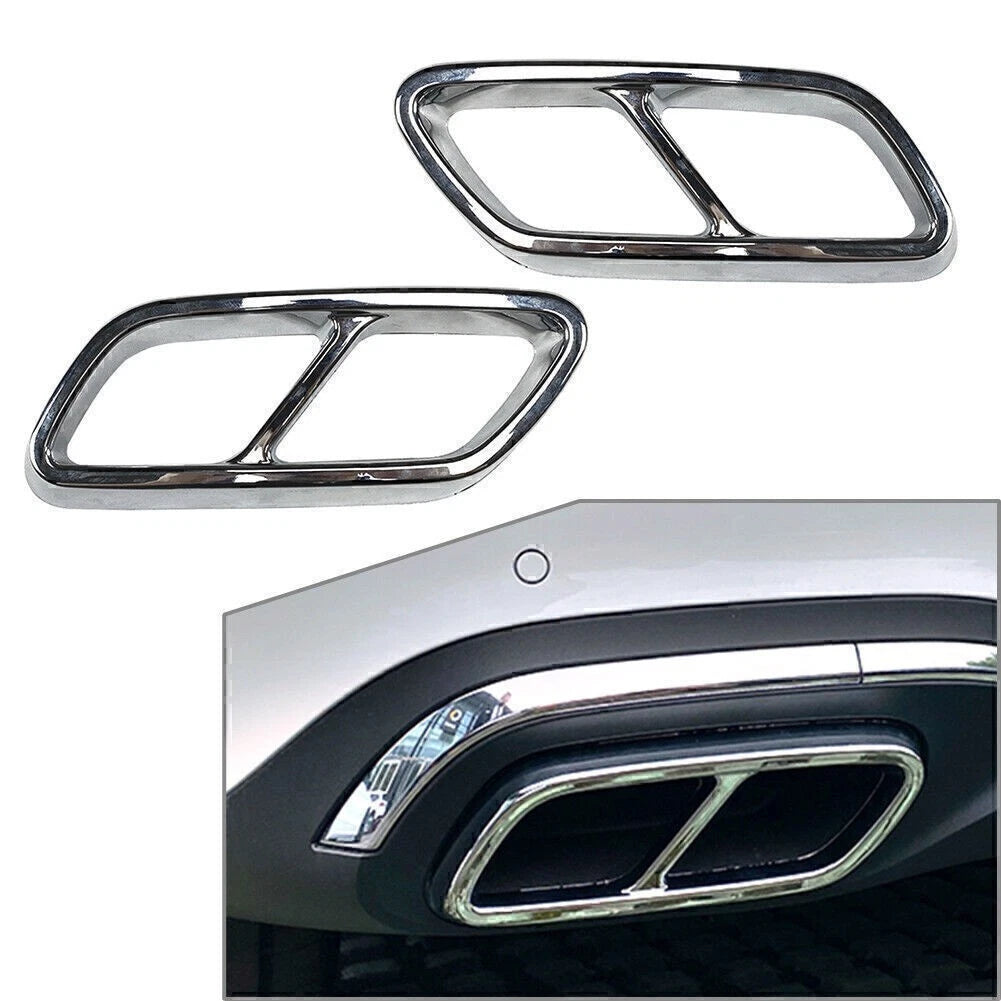 Tailpipe Trim for Mercedes Benz C-Class W20 (2015–2021) Silver
