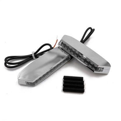 Chrome LED Mirror Block Off Base Plates for Suzuki GSX-R 1000 (2017–2021)