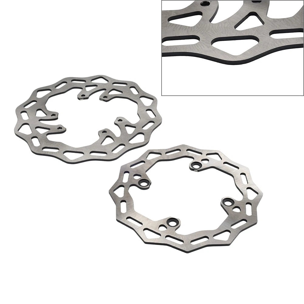 Front & Rear Brake Discs Rotors For Honda CRF250L 2013-21 CRF300L 2021-23 Silver