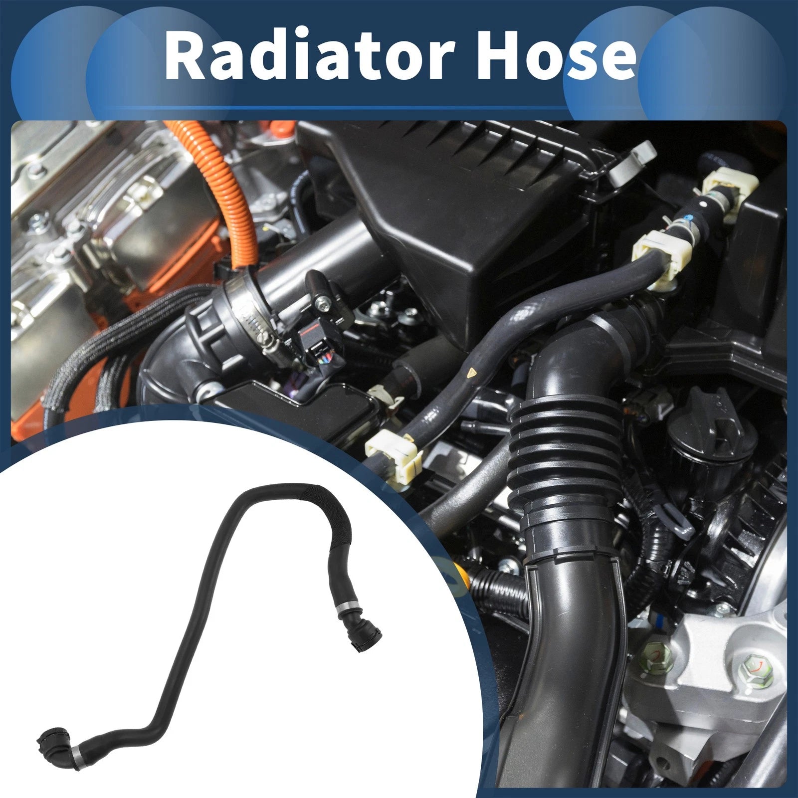 Radiator Hose Replacement for BMW X3 (2007–2010) 3.0L Rubber 1 Piece