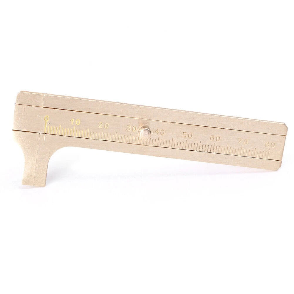 Mini 80mm Metal Brass Callipers Solid Vernier Gauge Measuring Tool for Jewellery