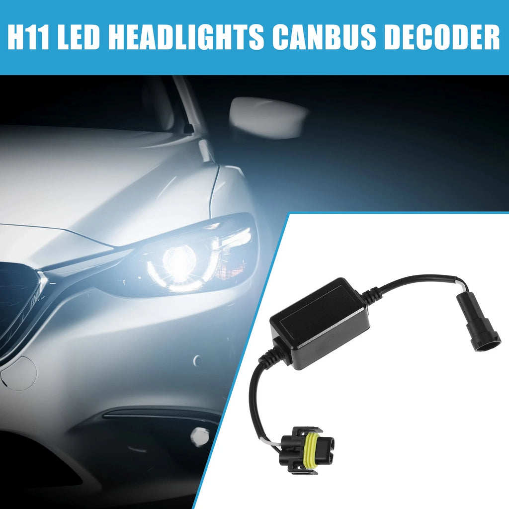 Set of 2 LED Car Headlight Canbus Decoder H11 Anti Flicker Resistor