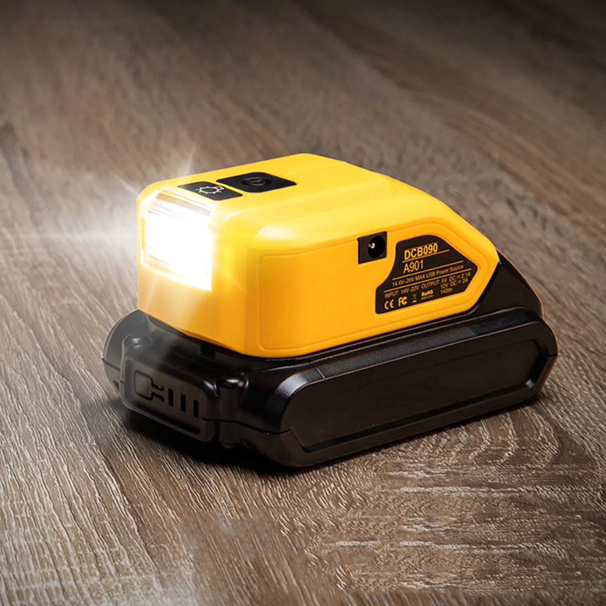 DCB090 Battery Adapter for DEWALT 14.4V/20V MAX (USB Power Source Charger)