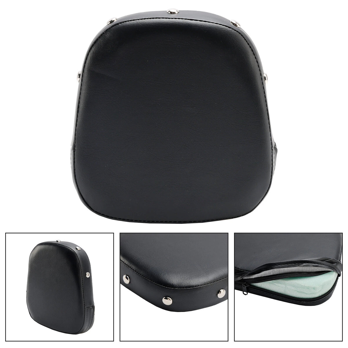 Backrest Cushion Sissy Bar Pad for Suzuki Yamaha Touring Cruiser (Universal)