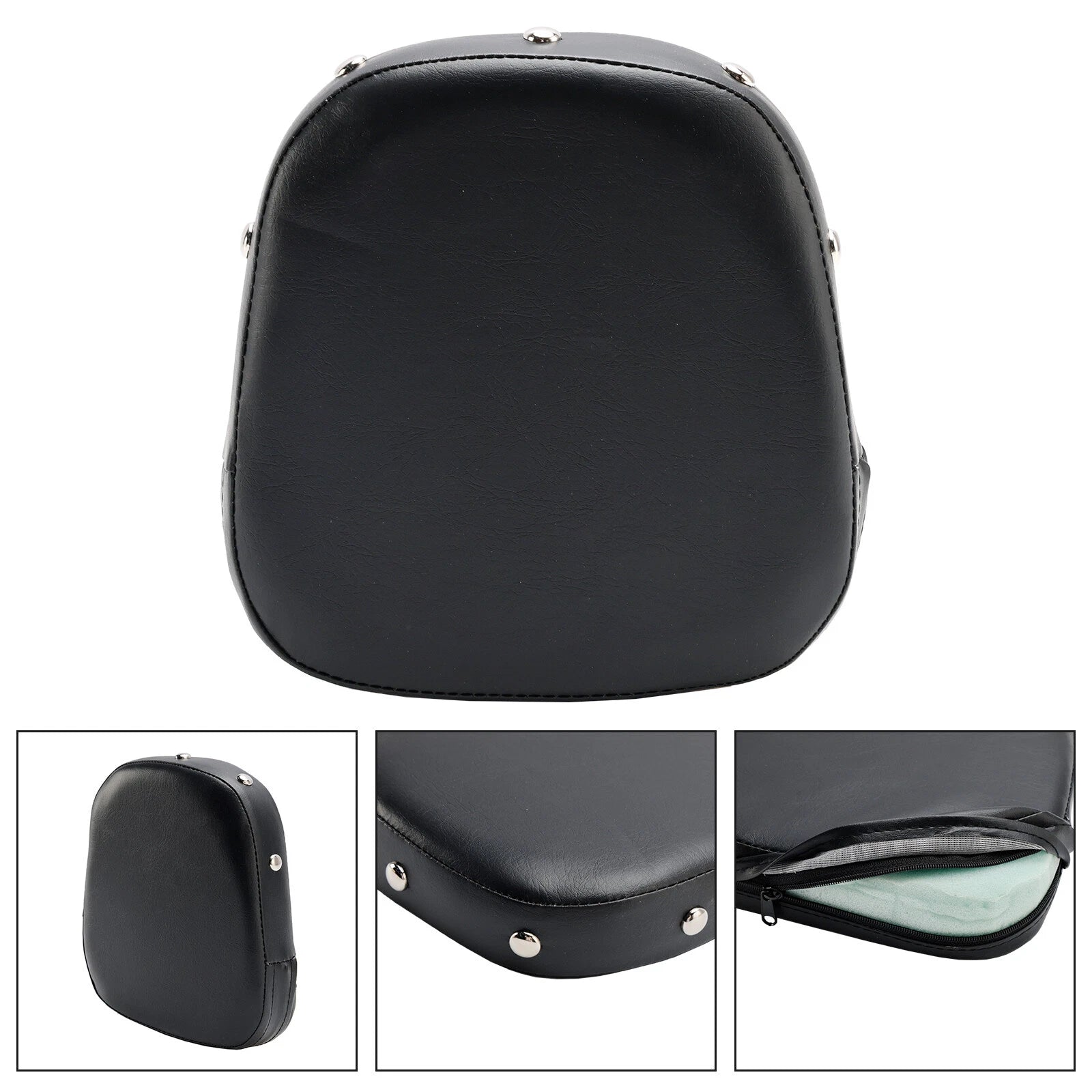 Backrest Cushion Sissy Bar Pad for Suzuki Yamaha Touring Cruiser (Universal)