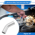 2.01" OD 45° Intercooler Pipe for - Brushed Silver Tone