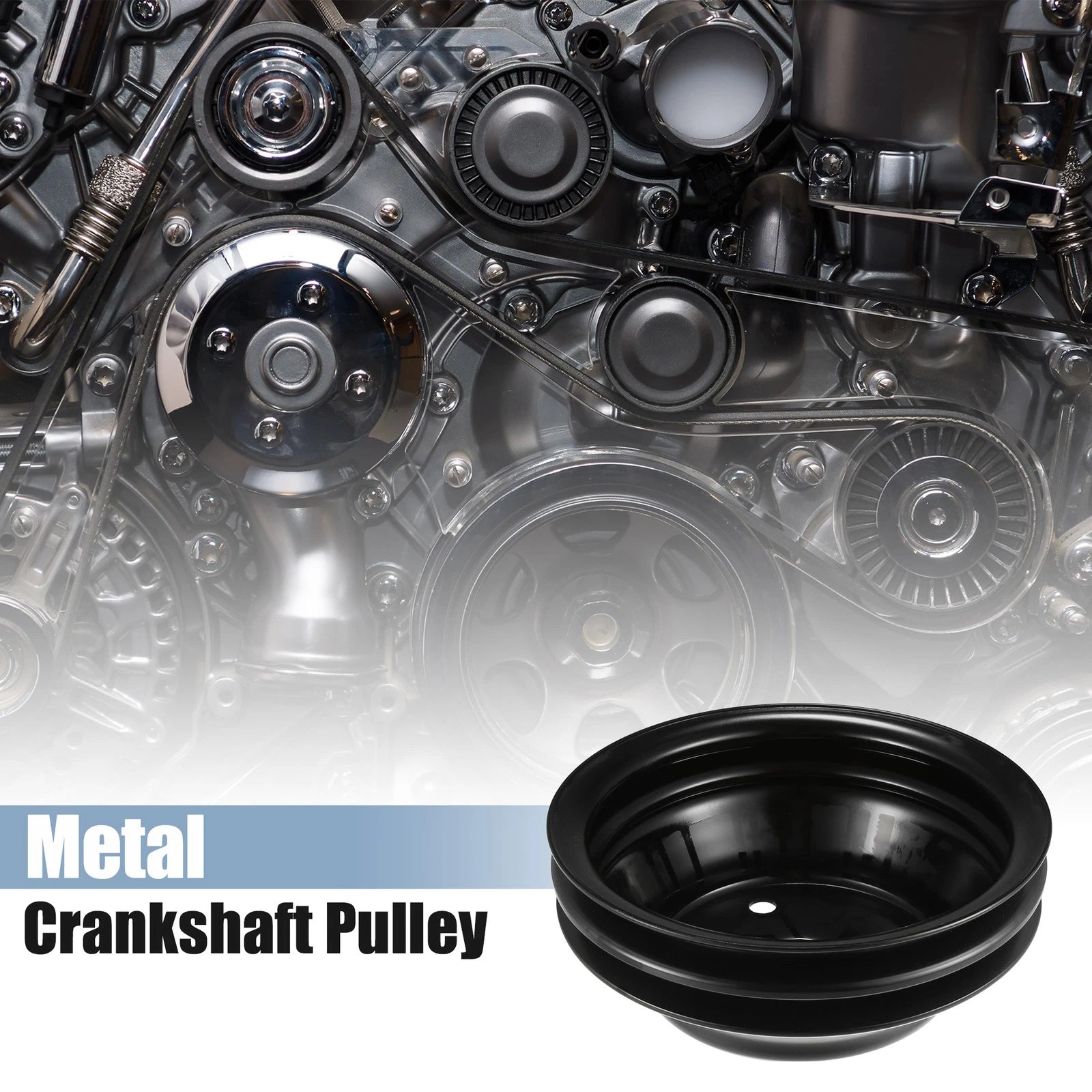 Crankshaft Pulley Double Groove Replacement for Small Block Chevy SBC (1955–1986)