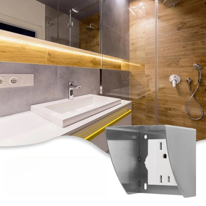 Stainless Steel Socket Cover 90x92x77mm for Outdoor Use