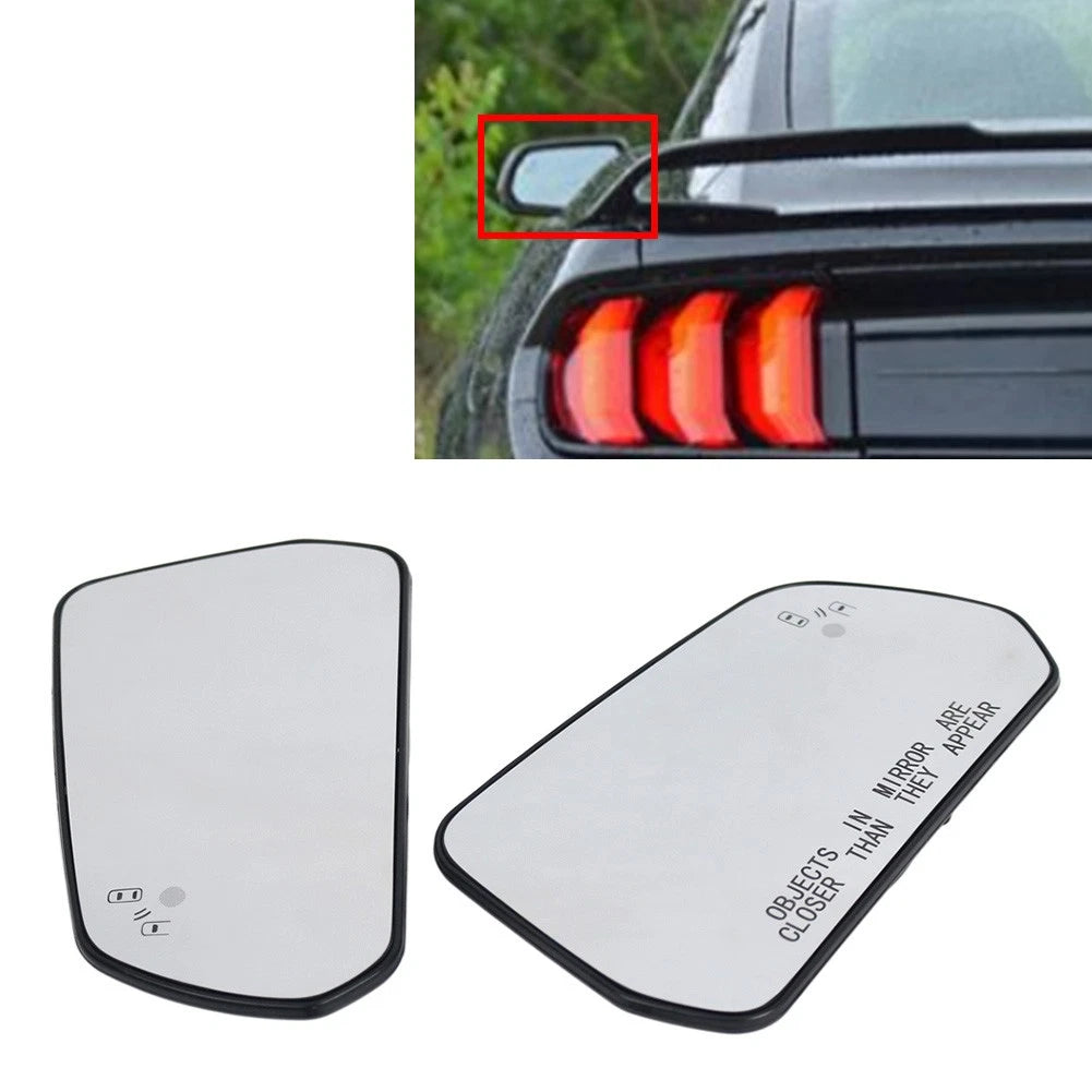 Rearview Mirror Glass with Blind Spot Indicator for Ford Mustang (2015–2023)