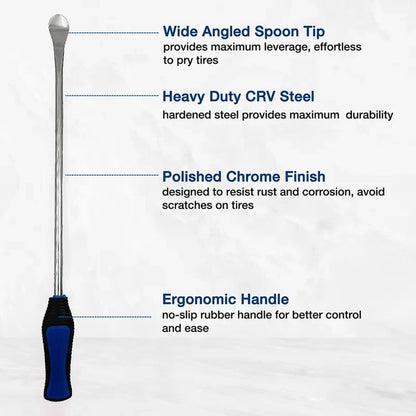 Heavy Duty Motorcycle Tire Repair Kit with Rim Protection and Levers