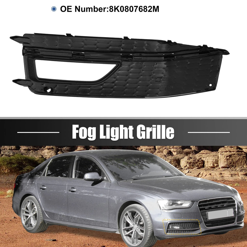 Front Right Fog Light Grille Cover Replacement for Audi A4 S4 2013-2015