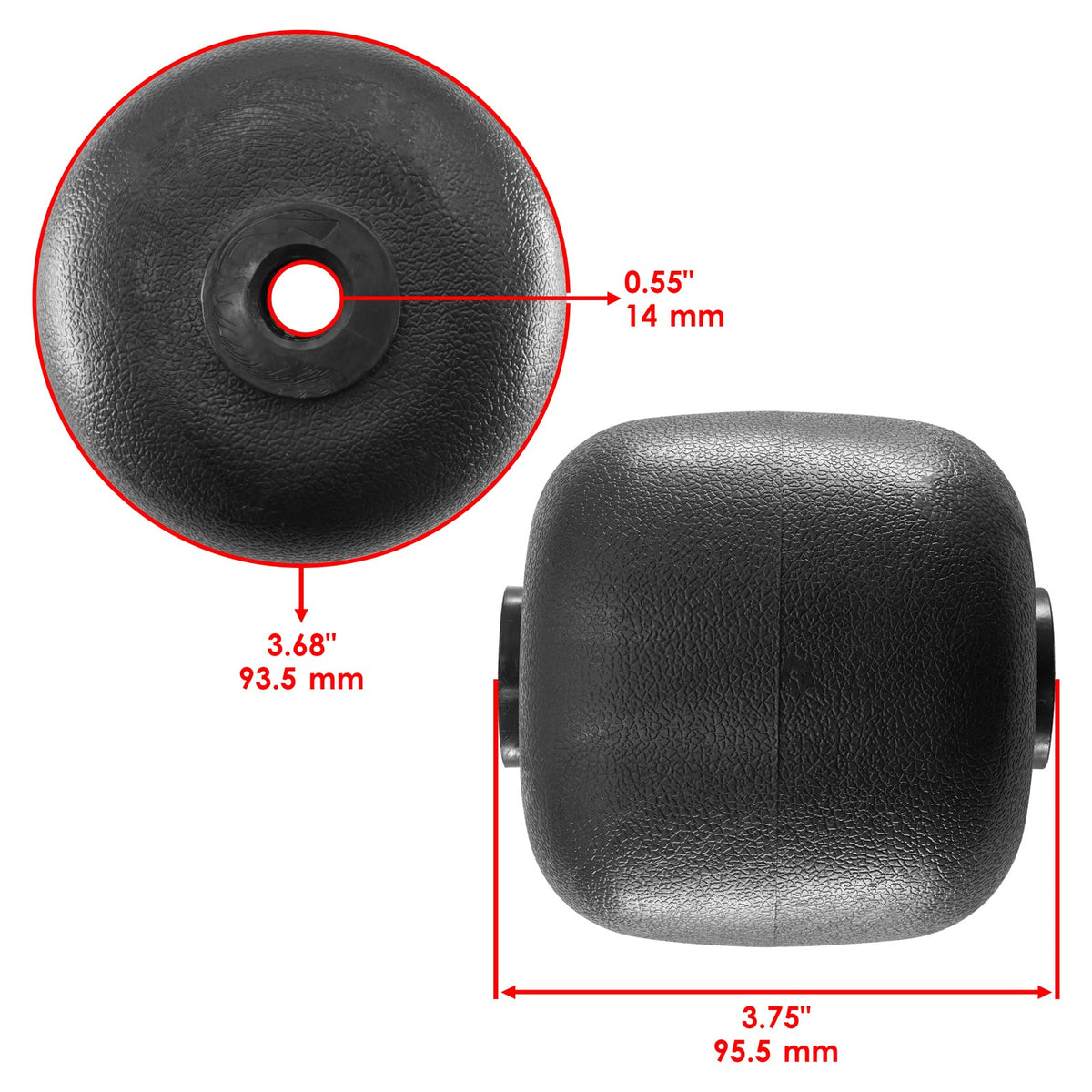 Anti Scalp Roller Deck Wheel Replacement for Wright Sport Stand Aero Core (2000–2010)