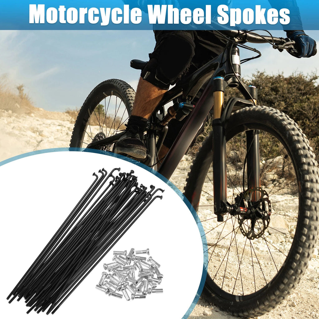 14G J Bend Bicycle Spokes with Nipples 158mm for Universal Fit (Any Make)