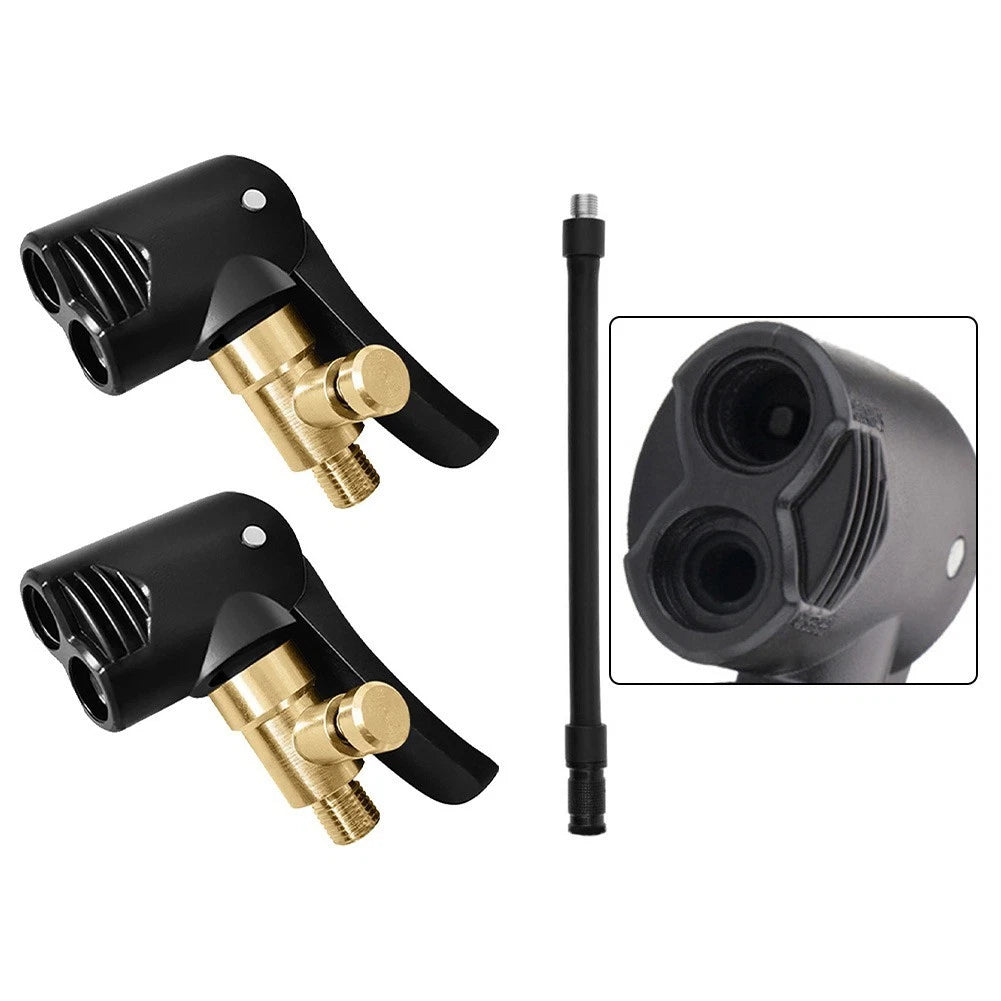 Car Air Pump Interface Connector Cable with Inflation and Deflation Nozzles