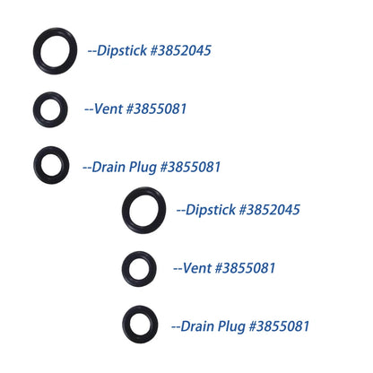 2X Gearlube O-Rings for Volvo Penta Duoprop