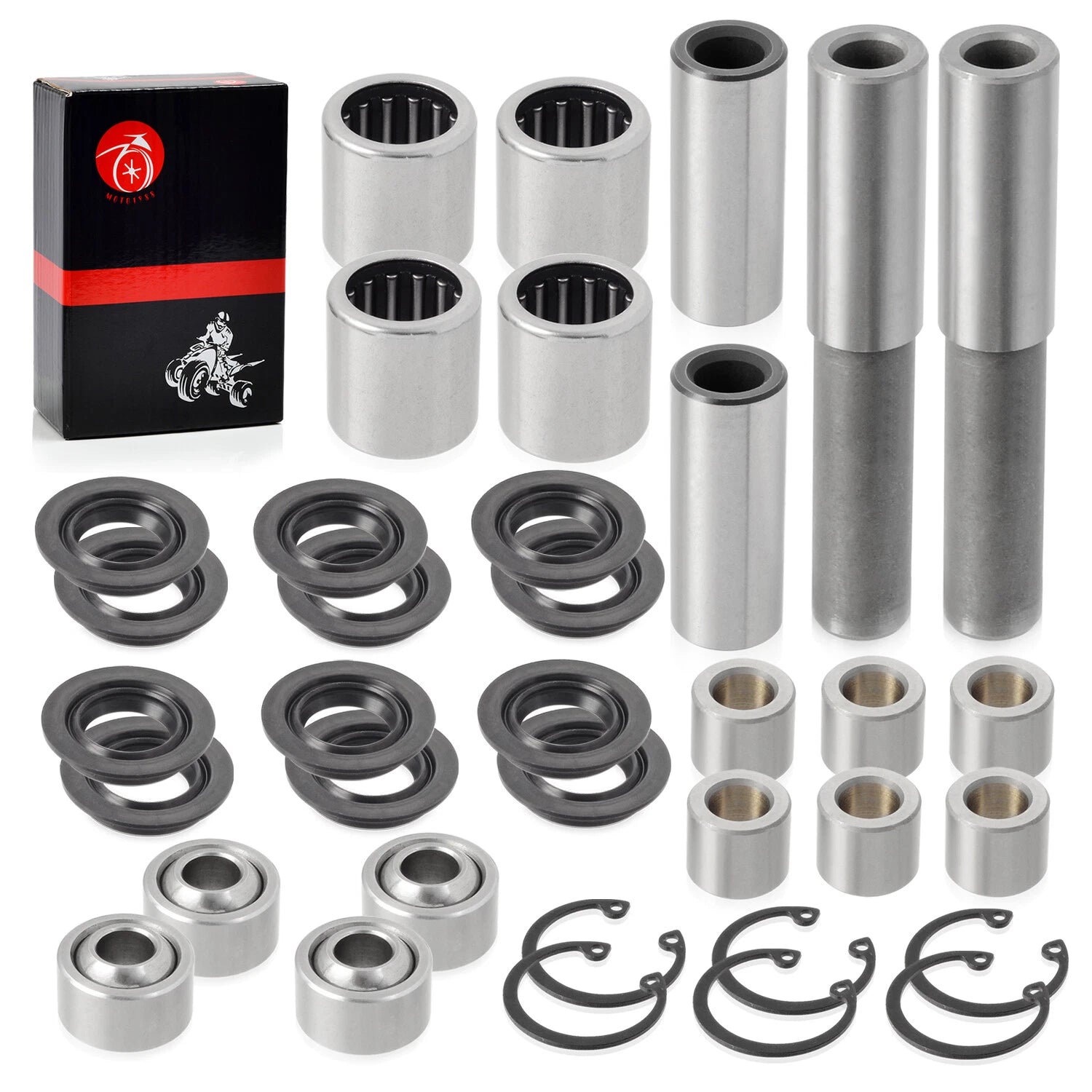 Front Upper Lower Arm Bearing Bushing Seal for Kawasaki Brute Force 650 750 (2003–2023)