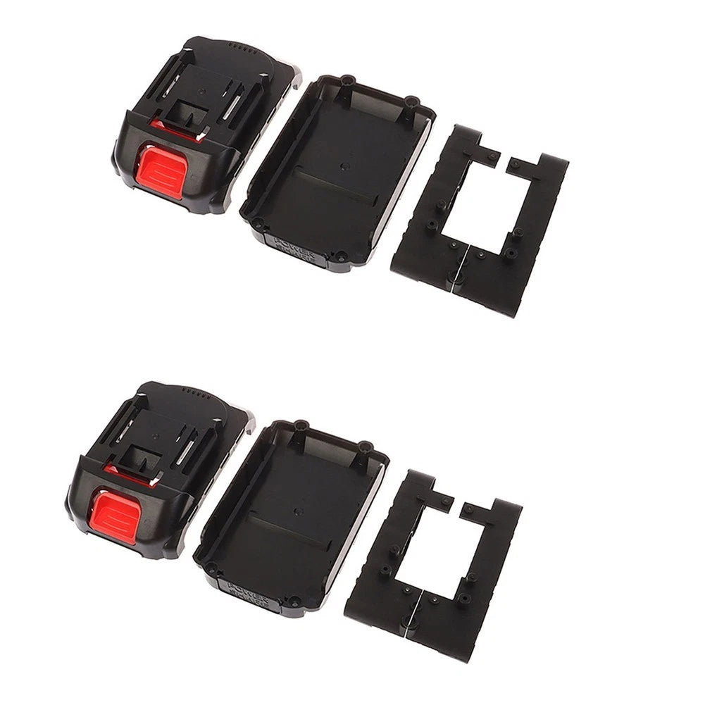 2-Pack Black Plastic Battery Case for 21V 5-Cell Li-ion Battery Housing