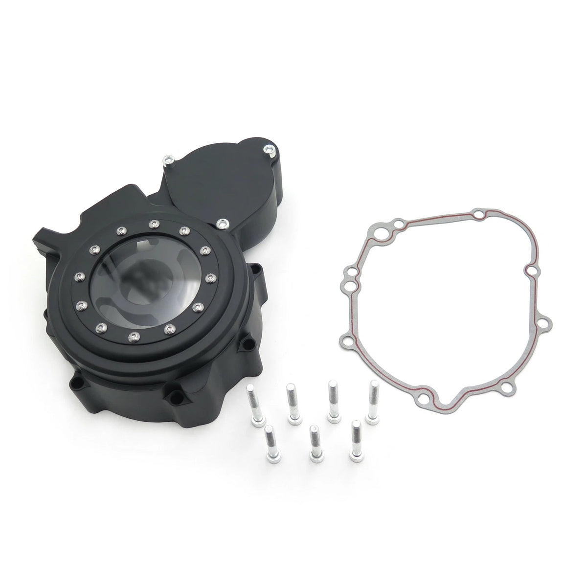 Billet Engine Stator Cover for Suzuki GSXR 600/750 (2006–2024) - Clear, Black